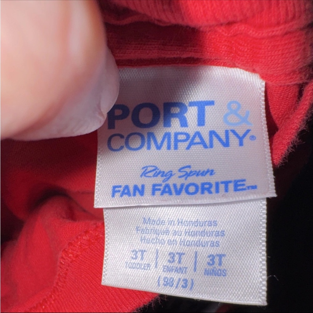Port and Company Red Kids Short Sleeve Tee